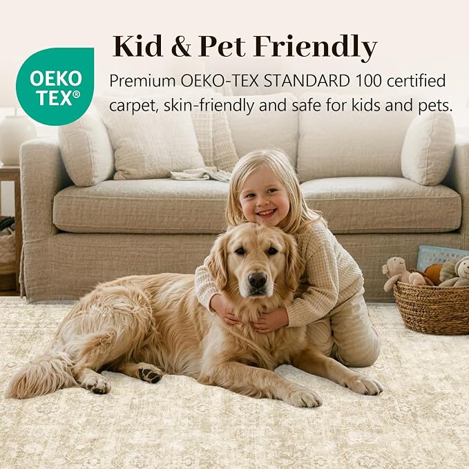 8x10 Ft Large Area Rugs for Living Room, Soft Non-Slip Machine Washable Rug - Image 5
