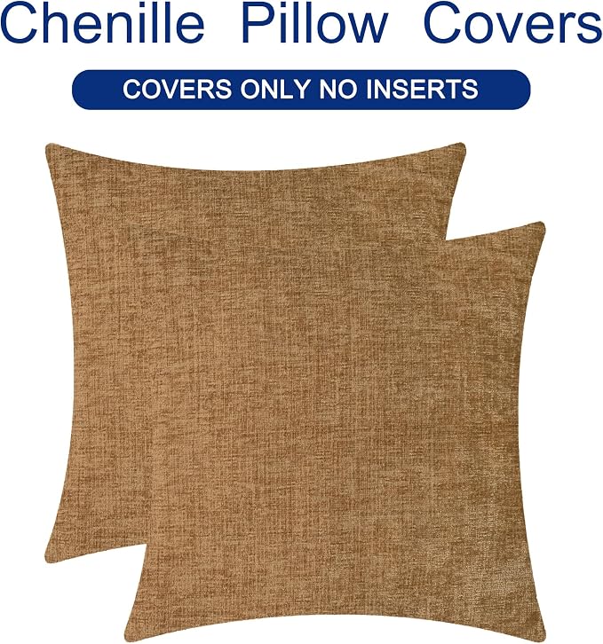 CaliTime Decorative Couch Throw Pillow Covers 22 X 22 Inches Apricot Brown | - Image 6