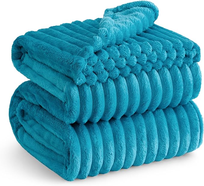 Bedsure GentleSoft Teal California King Size Blanket for Couch - Cozy Soft Blankets for Women, Cute Small Fleece Throws for Girls, Birthday Gifts for Women, 102x96 Inches
