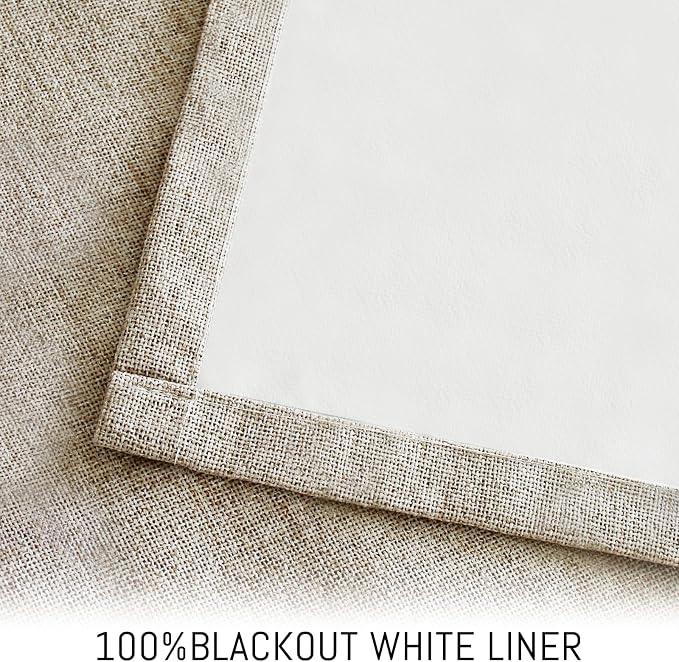 Yakamok Natural Linen Textured Curtains 90 Inches Long - Image 3