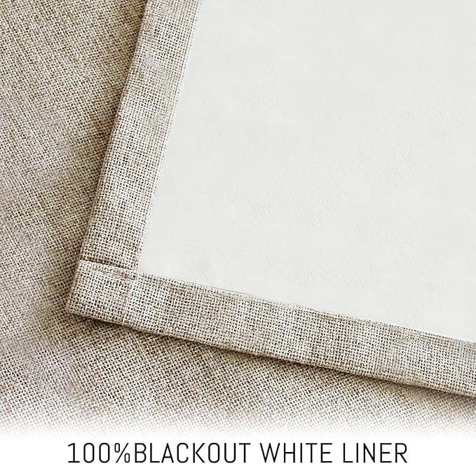 Yakamok Natural Linen Textured Curtains 84 Inches Long - Image 3
