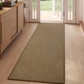 Hallway Runner Rug Woven Washable Kitchen Runner Dark Brown 2x5 ft | Boho Soft by YDKGL