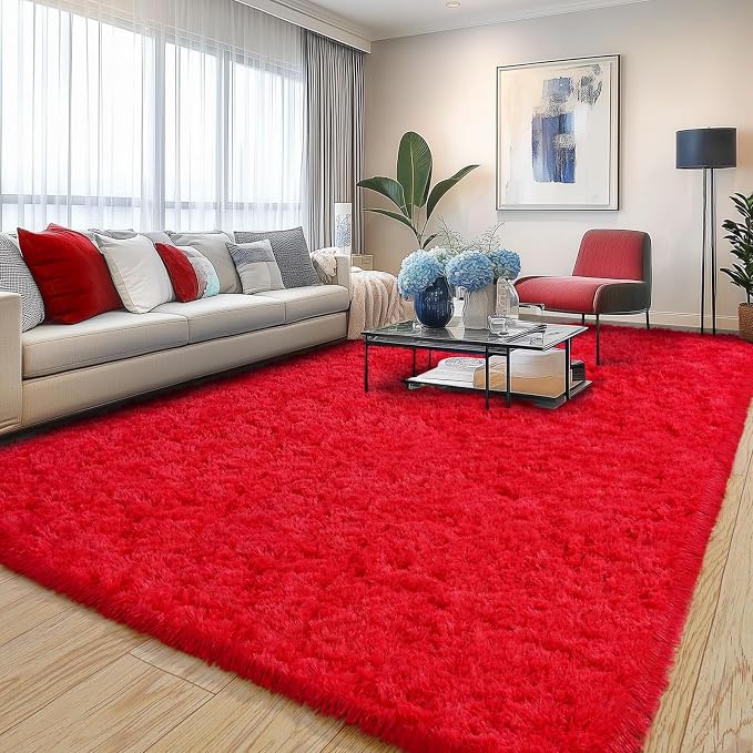 Pionblank Large Rug for Living Room 6x9, Modern Soft Shag Area Rug by PIONBLANK
