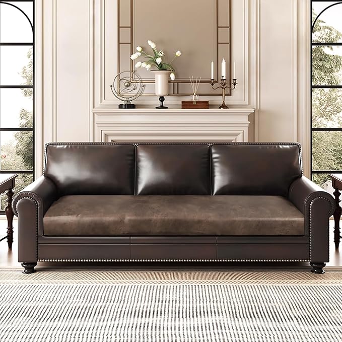 ANARACHON Leather Look Couch Cushion Covers Sofa Seat Slipcovers Sets Couches - Image 2