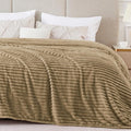 BEDELITE 3D Ribbed Jacquard Brown Blankets Queen Size by BEDELITE