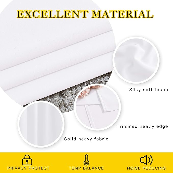 NICETOWN White Curtains for Sliding Door - Image 4