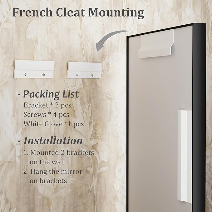 28x36 Inch Black Metal Framed Wall Mirror for Wall, Matte Black Rectangle Mirror, Bathroom Vanity Mirror with Square Corner, Anti-Rust (Horizontal/Vertical)