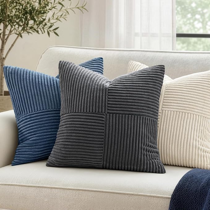 MIULEE Grey Decorative Throw Pillow Covers - Image 3