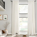 Cream Linen Curtains 216 Inches Long by Nanspring