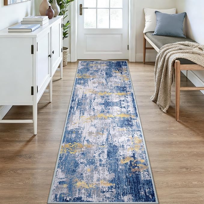 RELEANY Washable Runner 3'x9' Abstract Area Rug - Image 2