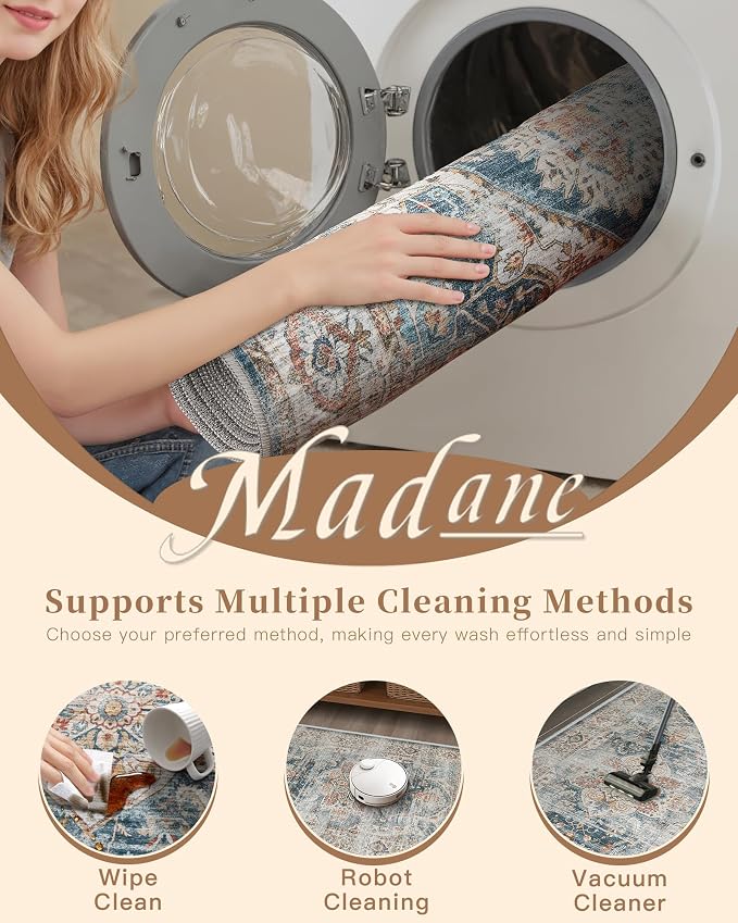 Madane Washable Runner Rug 2x6 Runners - Image 8