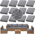 12PCS Patio Cushion Covers, Patio Furniture Couch Seat Slipcovers | Washable by SUKAIKEQA