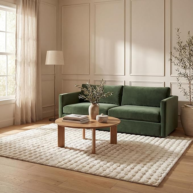 nuLOOM Jeni Beige Checkered Washable Area Rug by nuLOOM