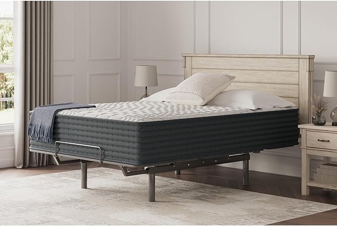 Signature Design by Ashley Hybrid 1300 13 Inch Plush Gel Memory Foam Mattress with Edge Support for Pressure Relief, Queen, Fiberglass Free, Mattress in A Box