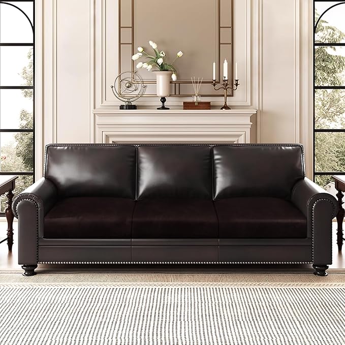 ANARACHON Leather Look Couch Cushion Covers Sofa Seat Slipcovers Sets Couches - Image 2