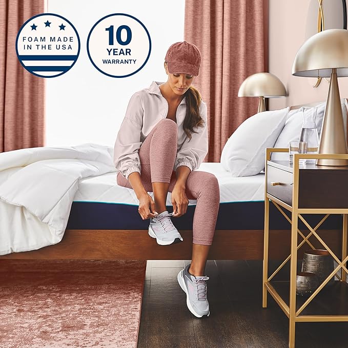 Sleep Innovations Shiloh Hybrid 12 Inch Cooling Gel Memory Foam and Innerspring Coil Mattress, Cal King Size, Bed in a Box, Cradling Medium Support