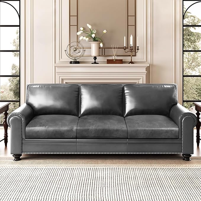 ANARACHON Leather Look Couch Cushion Covers Sofa Seat Slipcovers Sets Couches - Image 2