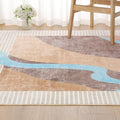 Area Rug 4x6 Orange Rug Washable Rugs Non Slip Low Pile Small Carpet by OmpaaHomeDecor