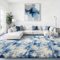 Ophanie 9x12 Blue and Gray Area Rugs by Ophanie