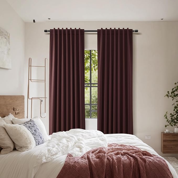 100% Blackout Curtains 90 Inch Length 2 Panels Set - Image 8