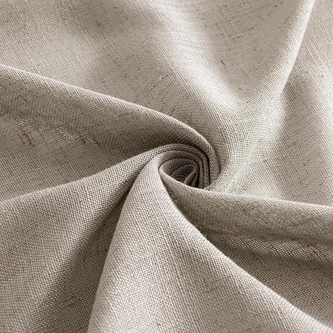 MIULEE Burlywood Birch Linen Curtains 52x96 Inch Long 2 Panels - Image 8