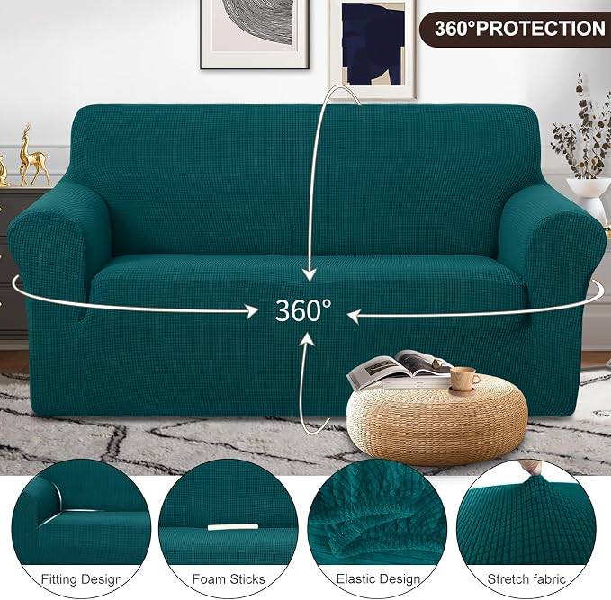 U-NICE HOME Oversized Stretch Loveseat Couch Cover, 1-Piece Sofa cover - Image 3