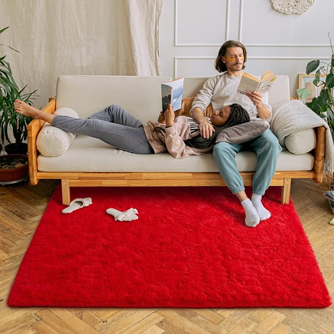 Chicrug Soft Area Rugs for Bedroom Living Room Plush Fluffy Rug 9x12 | Shag - Image 2