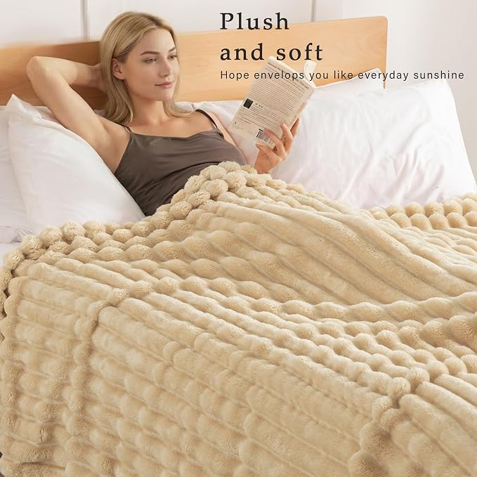 Exclusivo Mezcla Striped Twin Size Fleece Blanket - Image 2