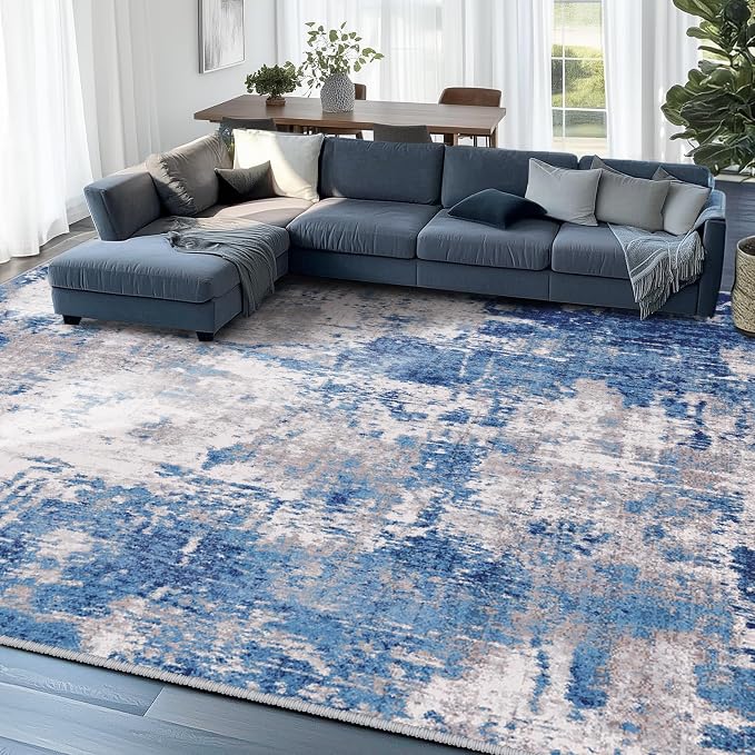 RELEANY Washable 5'x8' Abstract Area Rug - Image 9