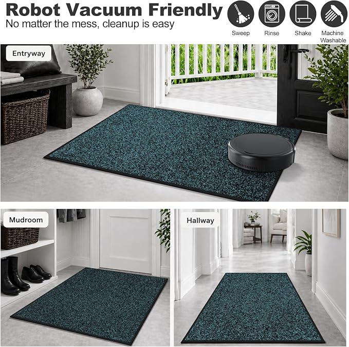 Super Absorbent Front Door Mat, Non-Slip Washable Indoor Doormats, Low Profile - Image 6