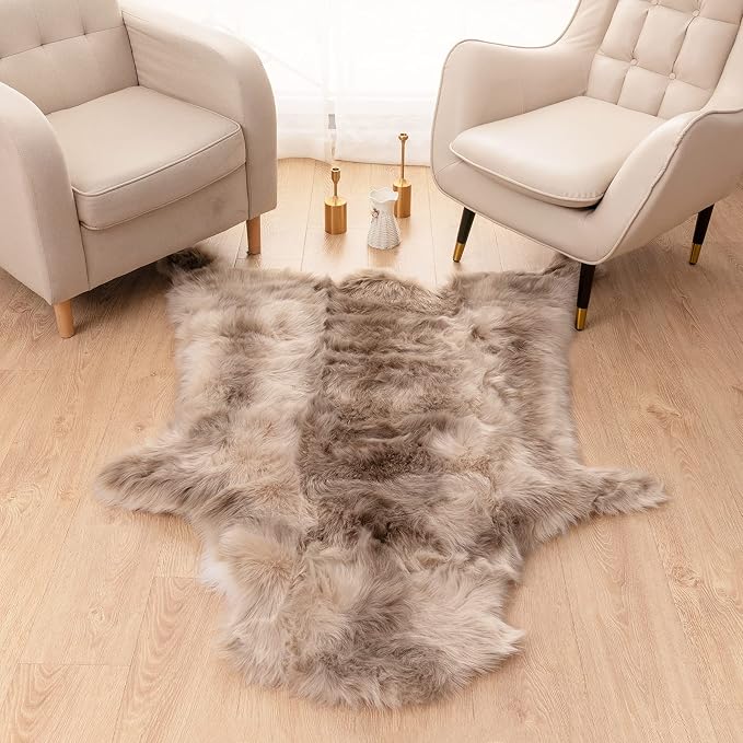 Carvapet 4x5 Faux Reindeer Hide Rug - Image 2