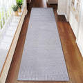 Hallway Runner Rug Extra Long Kitchen Runner Washable Gray 2x8 ft | Boho Woven by YDKGL
