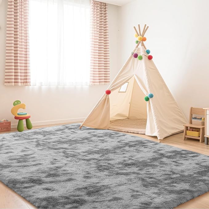 9x12 Area Rug Fluffy Shaggy Ultra Soft Faux Fur Non-Slip Machine Washable Carpet - Image 4