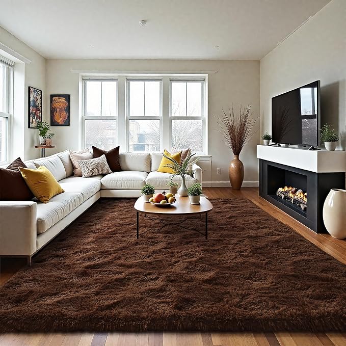 LOCHAS Area Rugs 9x12 Fluffy Living Room Carpets - Image 4