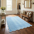 GarveeHome 3x5 Scalloped Washable Area Rug Non Slip Bedroom Entryway Rug | Soft by GarveeHome