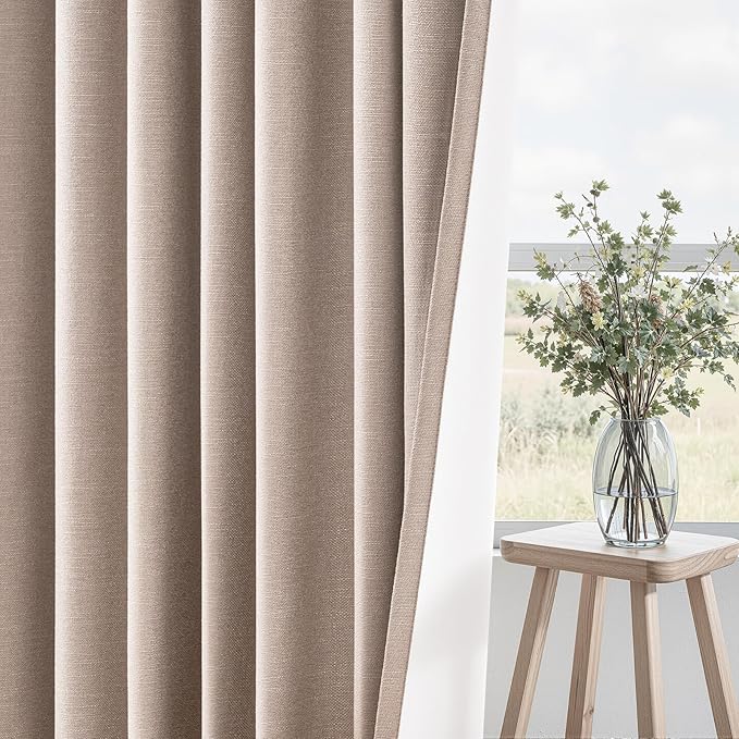 102 inch long Linen blackout curtains - Image 6