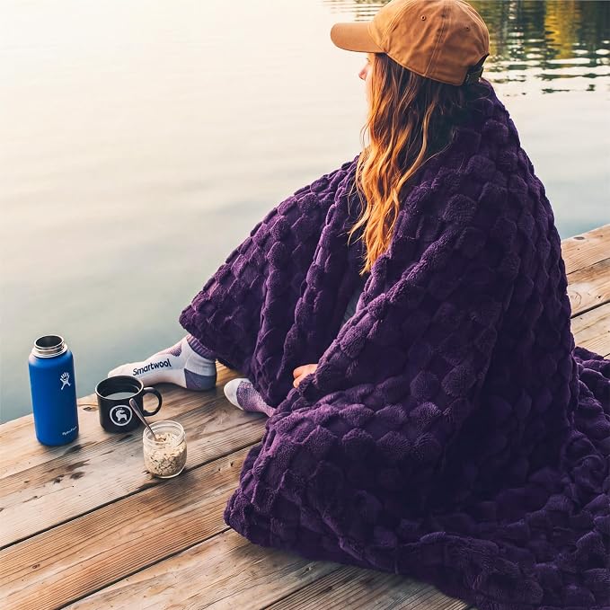Bedsure GentleSoft Purple Throw Blanket - Image 8