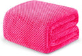 Exclusivo Mezcla Soft Waffle Fleece Bed Blanket Twin XL Size, Hot Pink | by ExclusivoMezcla