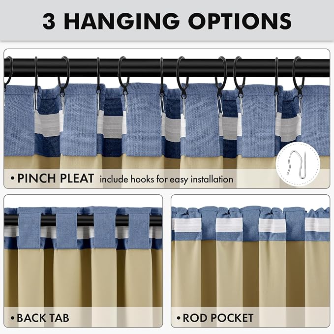MIULEE 100% Blackout Linen Curtains - Image 5