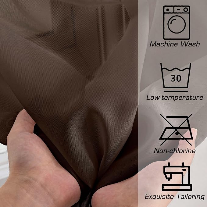 Sheer Curtains 54 inches Long for Living Room Bedroom, Rod Pocket Light - Image 5