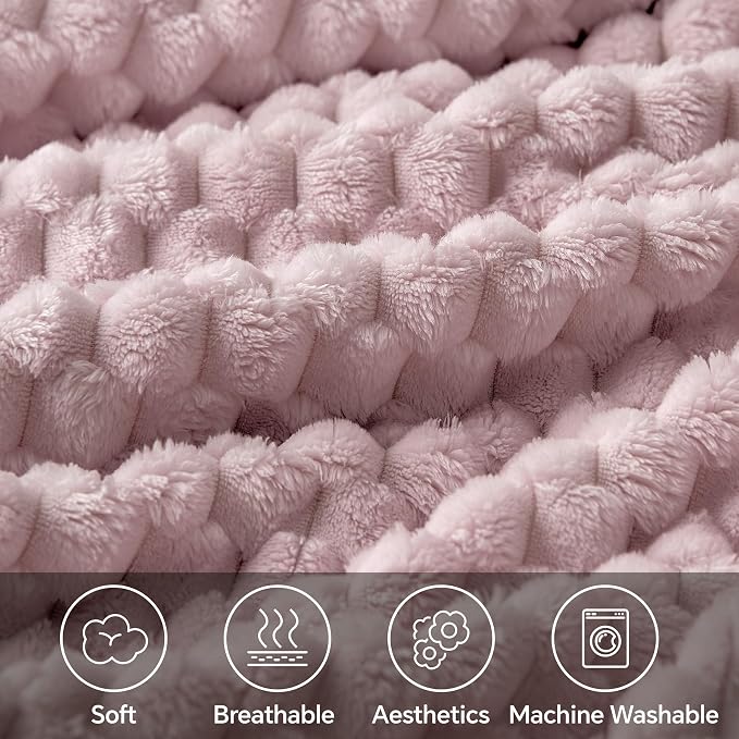 BEDELITE Lotus Pink Throw Blanket - Image 3
