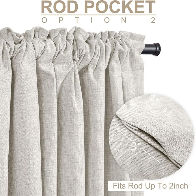 Linen Textured Total Blackout Curtains - Image 4