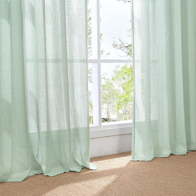 BGment Light Green Curtains 84 Inches Long 2 Panels Set - Image 7