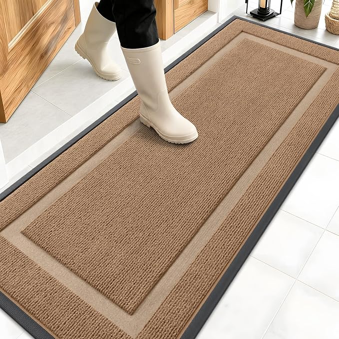 OLANLY Front Door Mat Outside 59x20, All-Season Heavy-Duty Rubber Doormat | by OLANLY