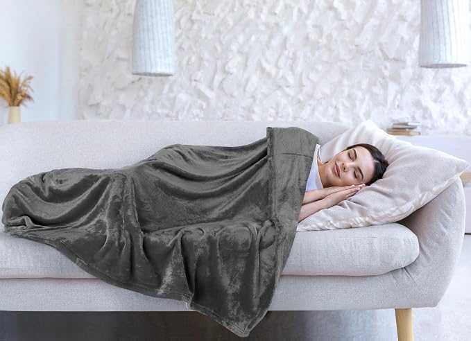 Utopia Bedding Ultra Soft Fleece Bed Blanket Full Size Grey | Microfiber Plush - Image 7