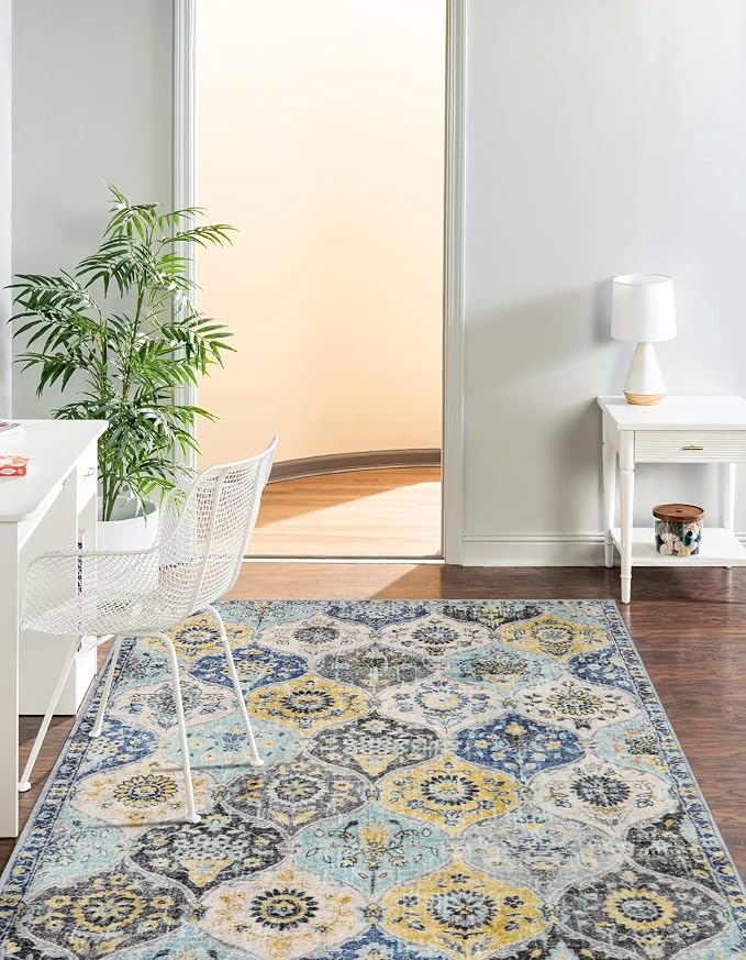 Lahome Moroccan Washable Area Rugs 5x7, 5x7 Rugs - Image 6