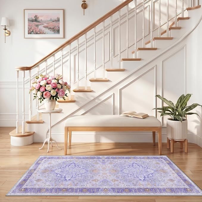 RELEANY Washable Area Rug, Runner 2'6"x5', Water Repellent, Pet Friendly - Image 2