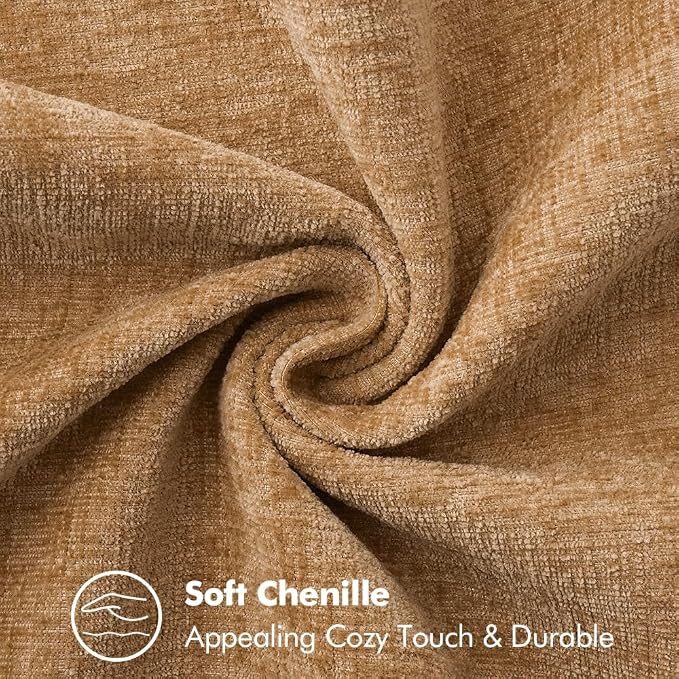 MIULEE Decorative Couch Throw Pillow Covers 18x18 Inch Apricot Brown 2 Pack | - Image 3
