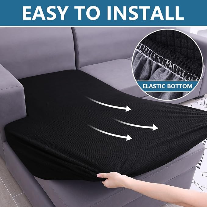 Waterproof Sectional Couch Covers, Non Slip Sofa Cushion Covers | L Shape - Image 5