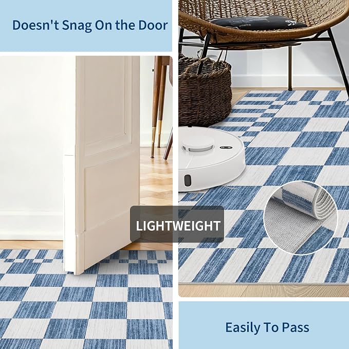 GarveeHome 2.5x8 Checkered Kitchen Runner Rug - Image 6